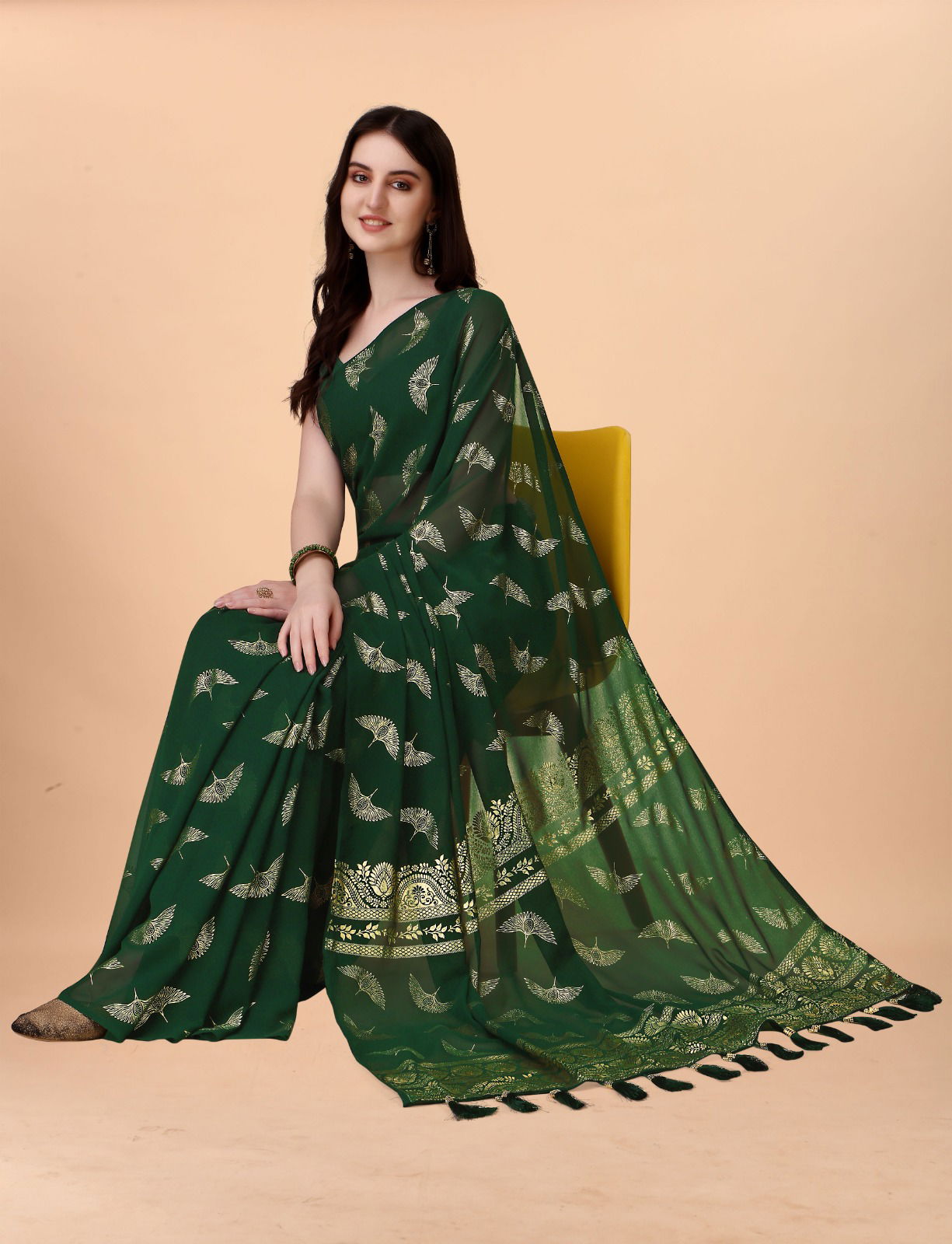 Dhruvi Butterfly Silk Designer Sarees Catalog